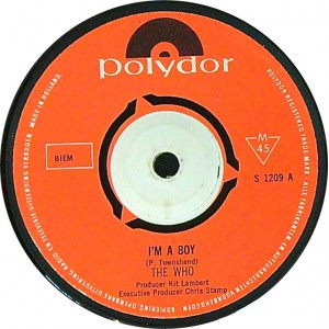 WHO, THE I'm A Boy / In The City (Polydor – S 1209) Holland 1966 45 (Mod)